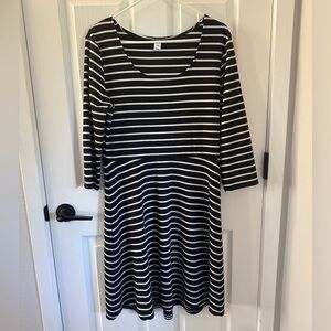 Old Navy Black & White Striped Dress